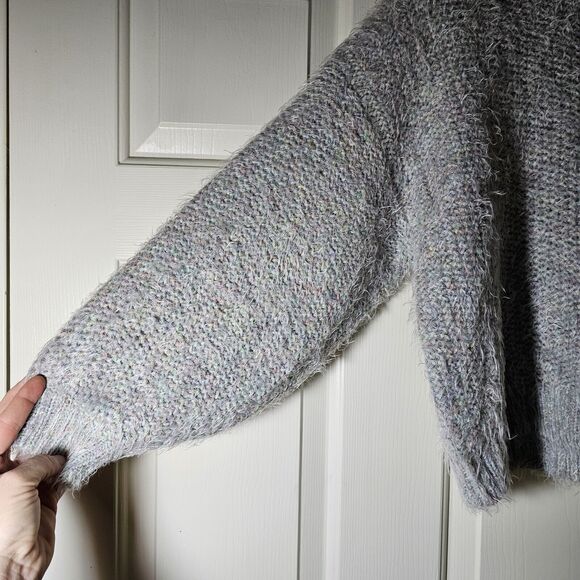 Joie Markita Fuzzy Funnel Neck Balloon Sleeve Pastel Colored Sweater SZ Small - Picture 3 of 8